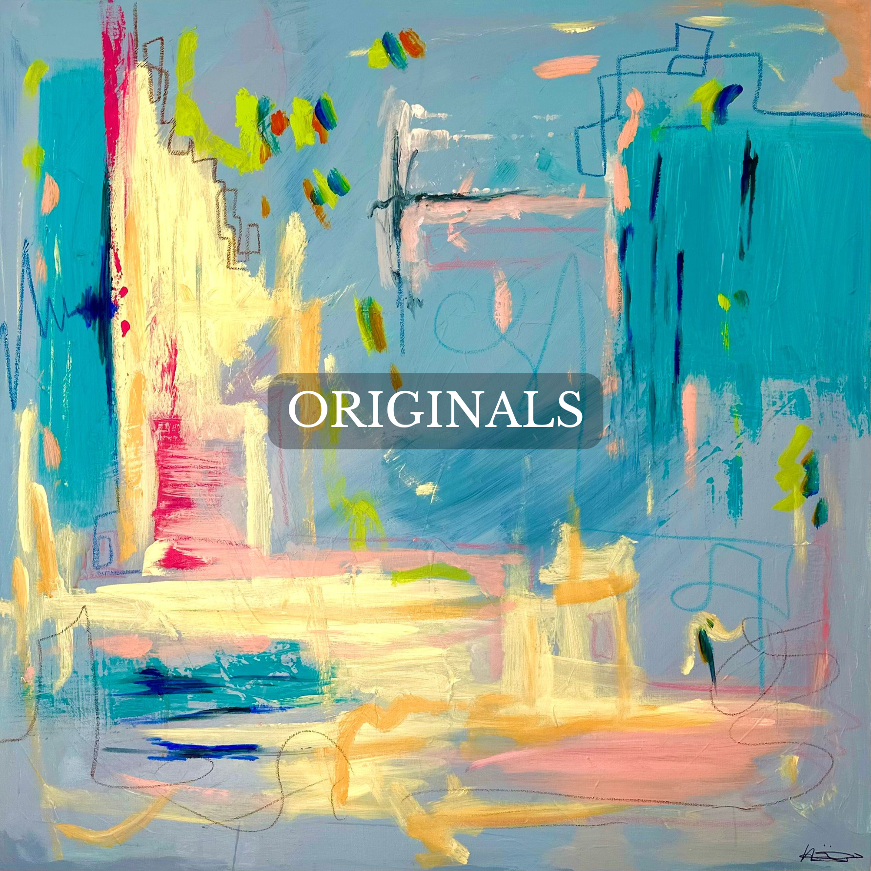 Abstract Artwork by Harriet Towning with ORIGINALS Title