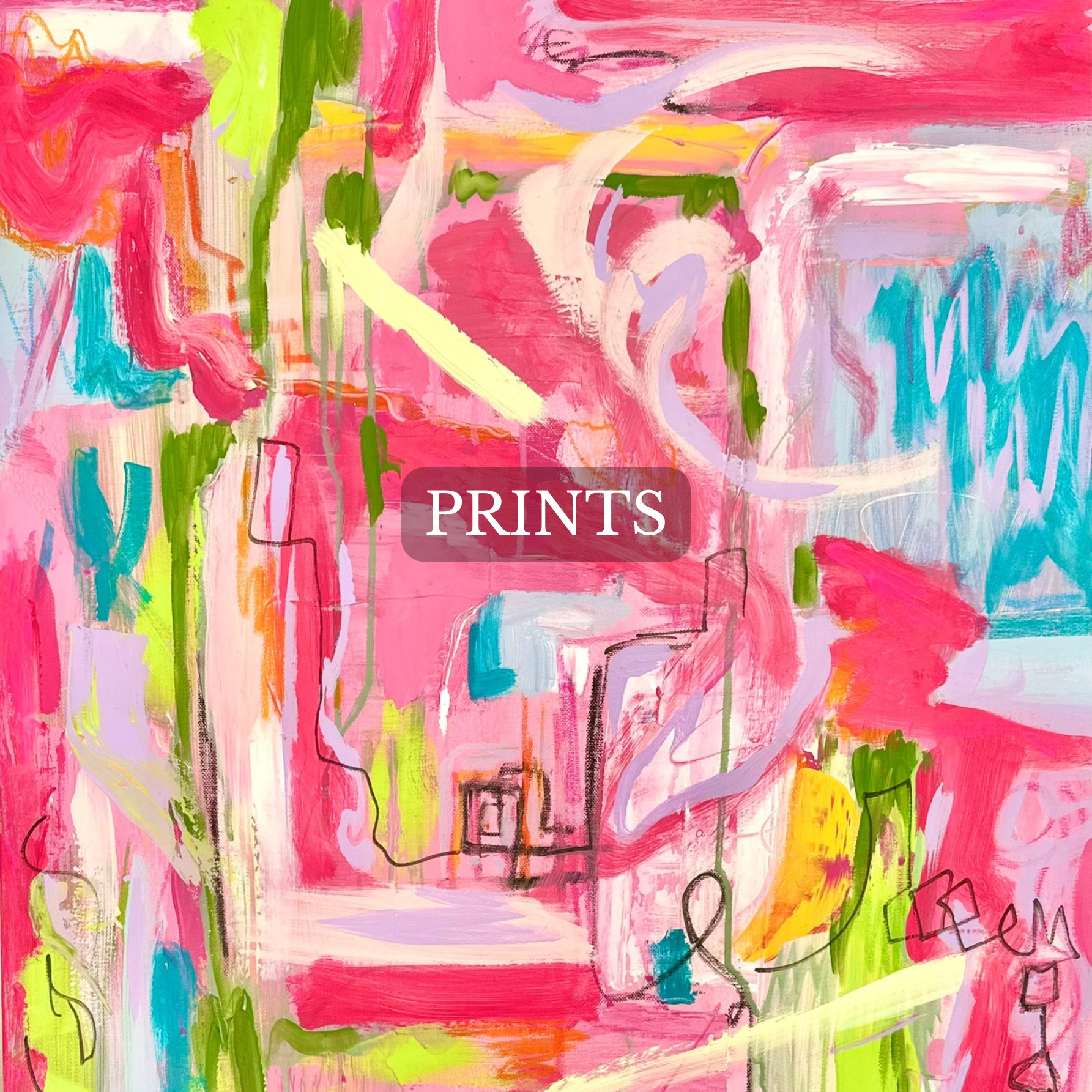 Abstract Artwork by Harriet Towning with PRINTS Title